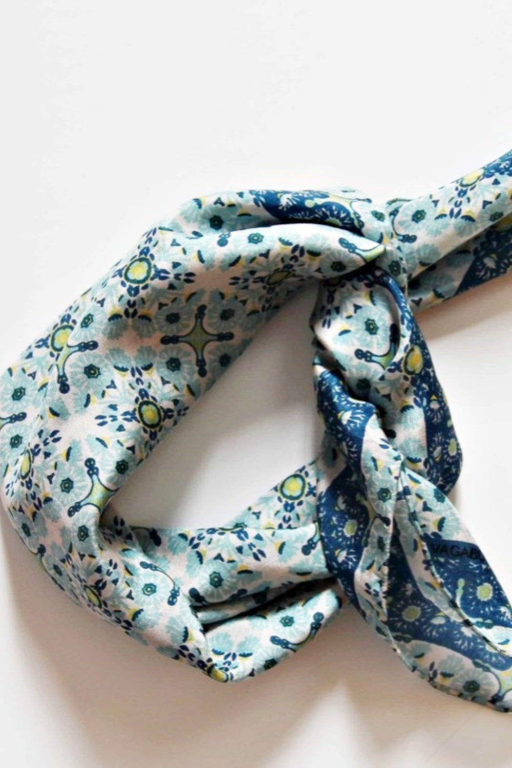 LES BELLES VAGABONDES MINI SILK SCARF AGADIR YELLOW
