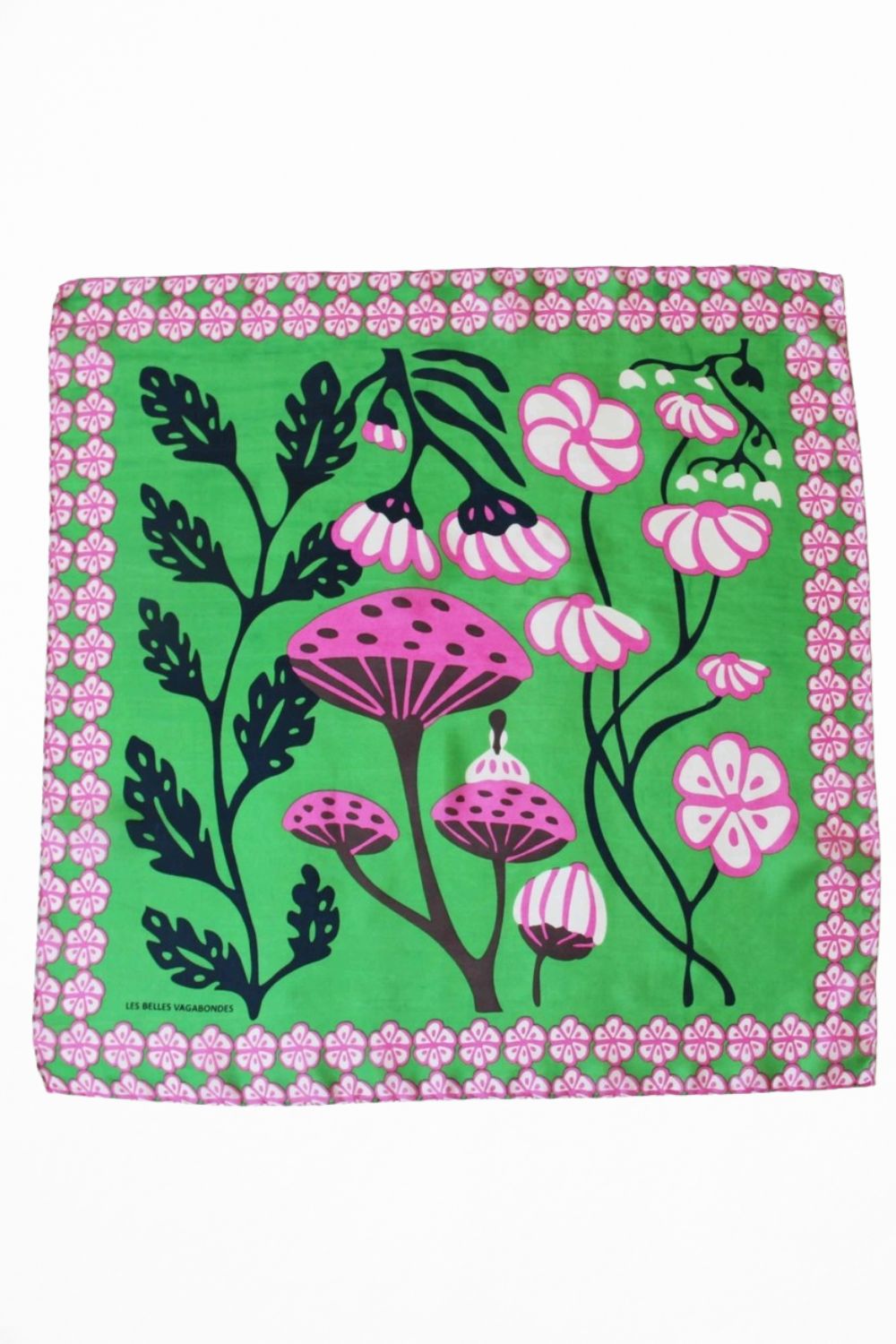 LES BELLES VAGABONDES ALICE MINI SCARF GREEN