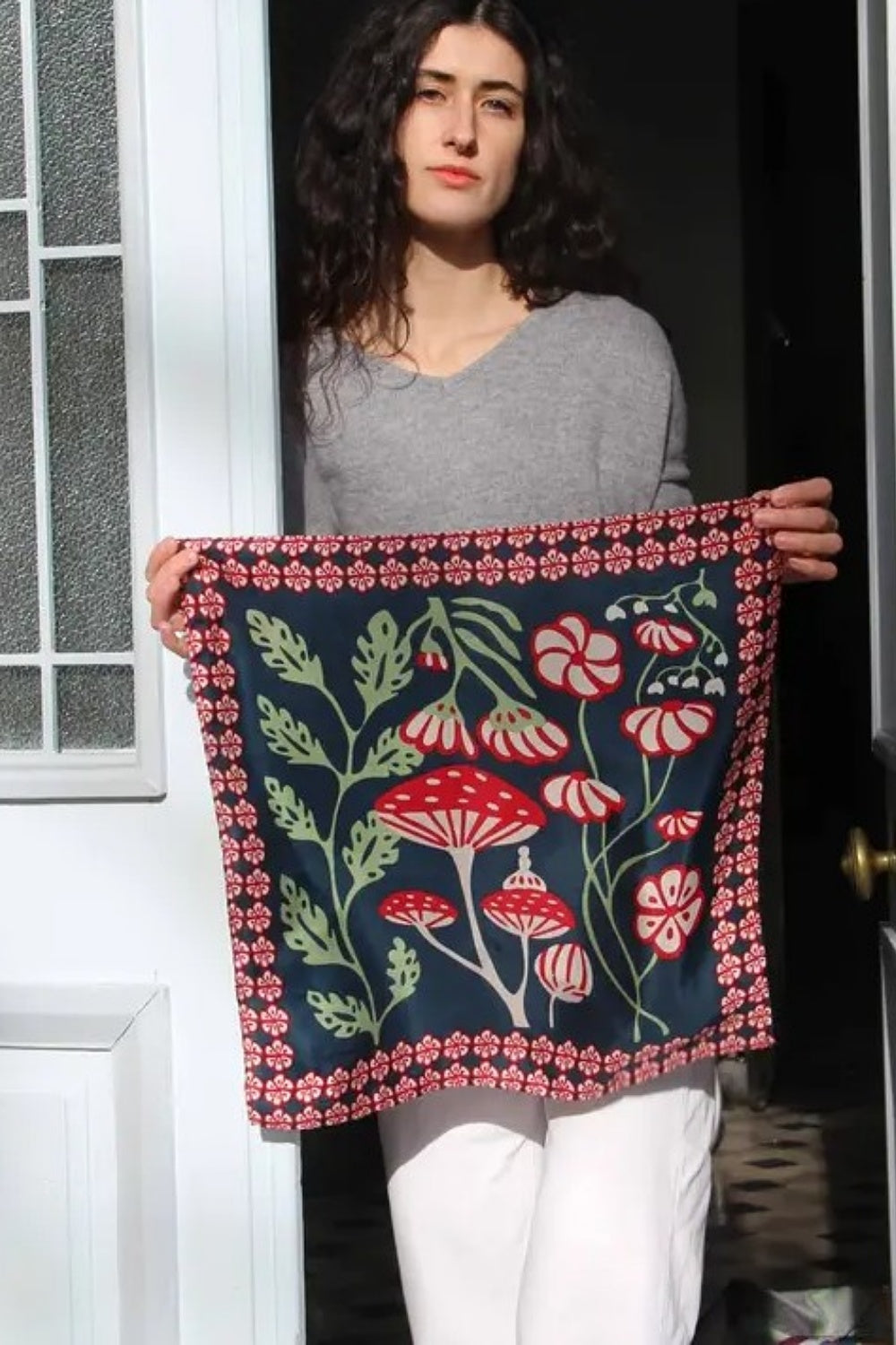 LES BELLES VAGABONDES ALICE MINI SCARF NAVY