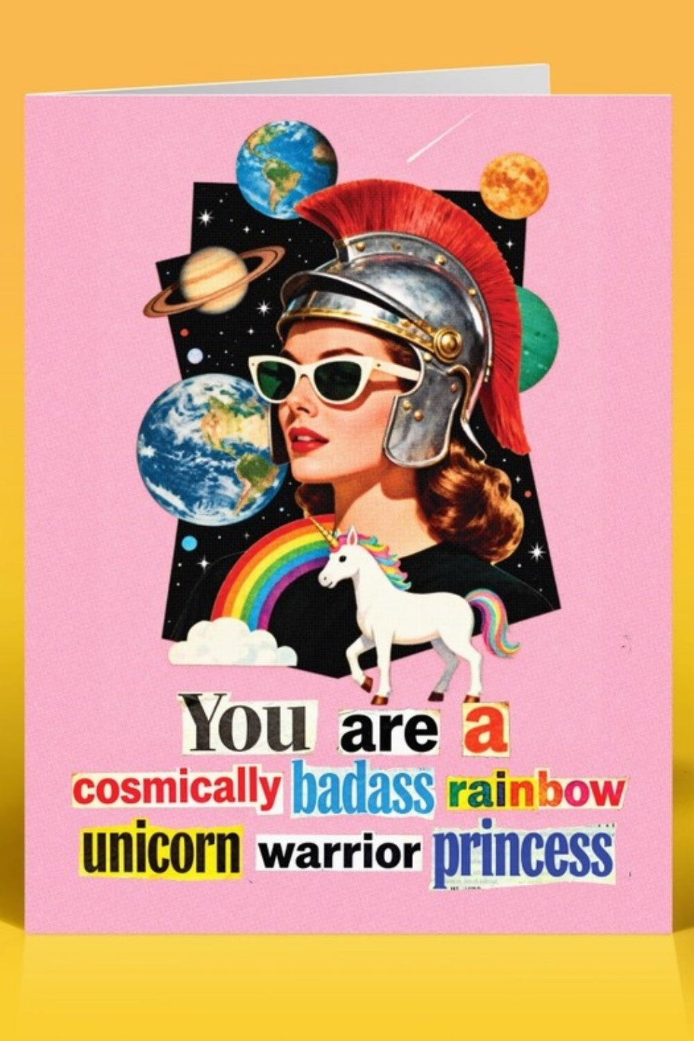 BADASS RAINBOW GREETING CARD