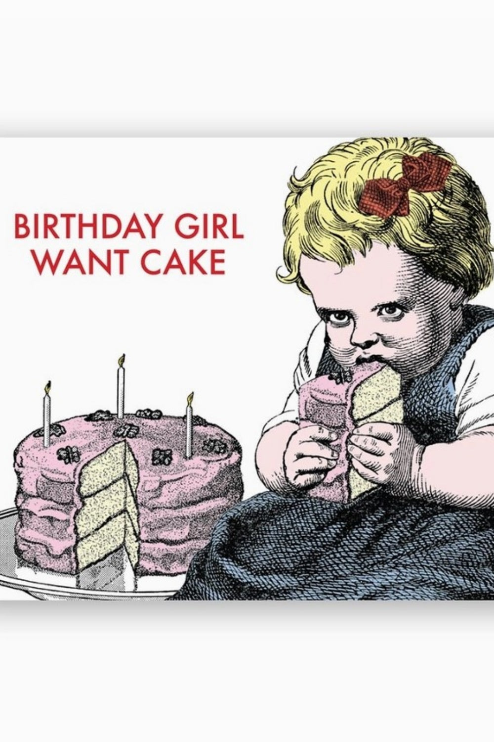THE MINCING MOCKINGBIRD BIRTHDAY GIRL CARD
