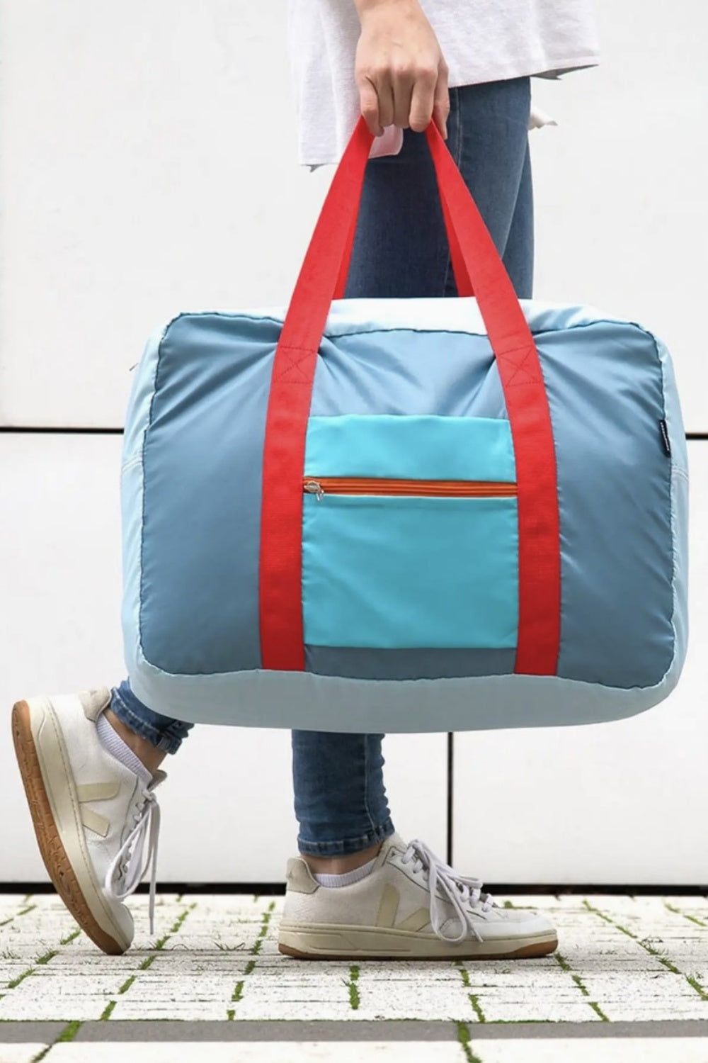 ON YOUR WAY FOLDABLE TRAVEL BAG BLUE