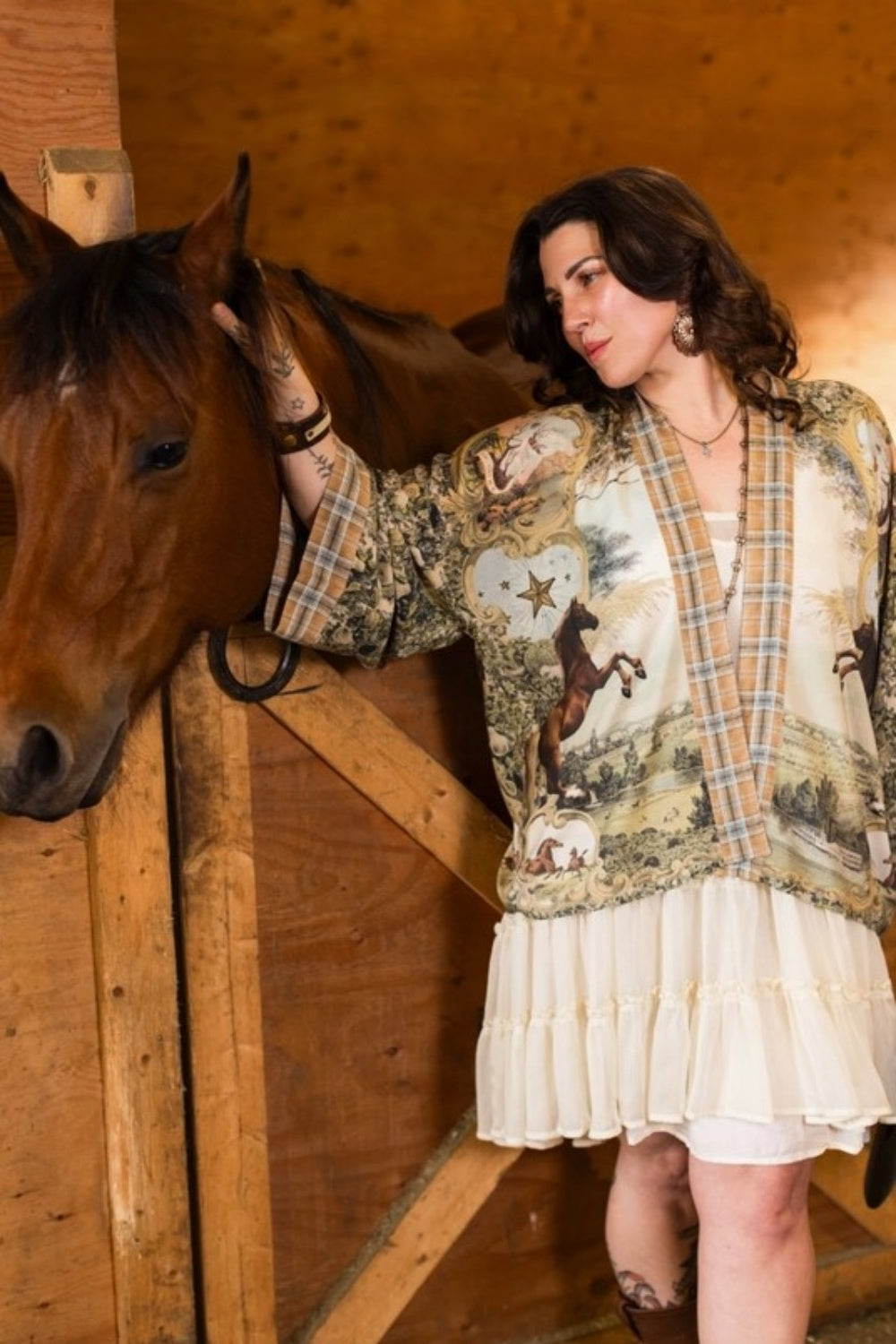 MARKET OF STARS BORN TO RUN CROPPED KIMONOS