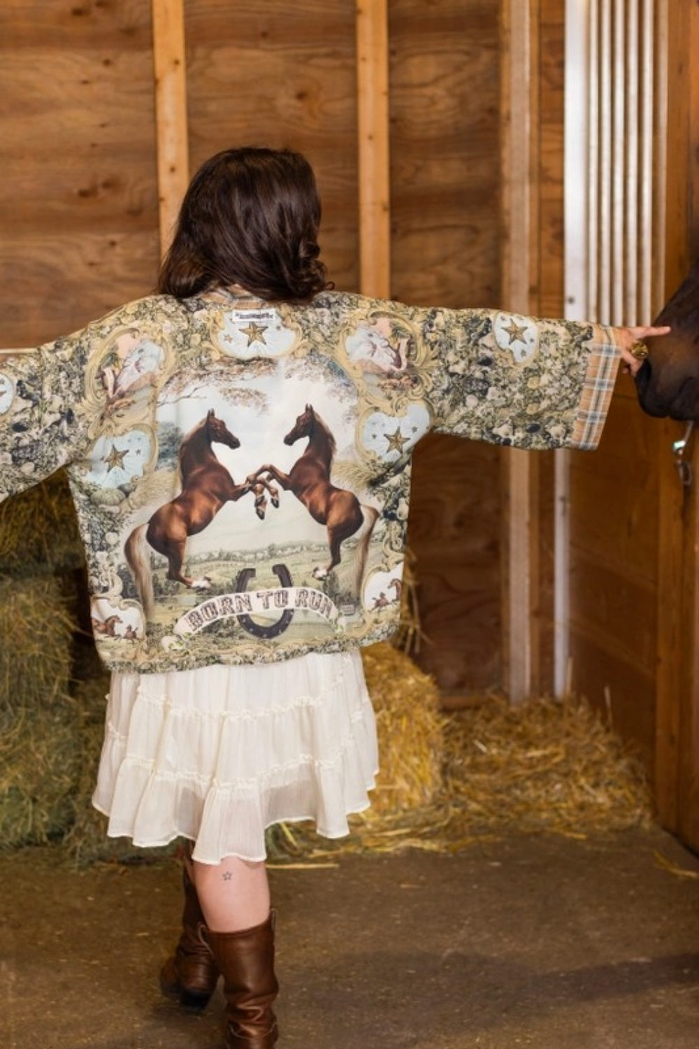 MARKET OF STARS BORN TO RUN CROPPED KIMONOS