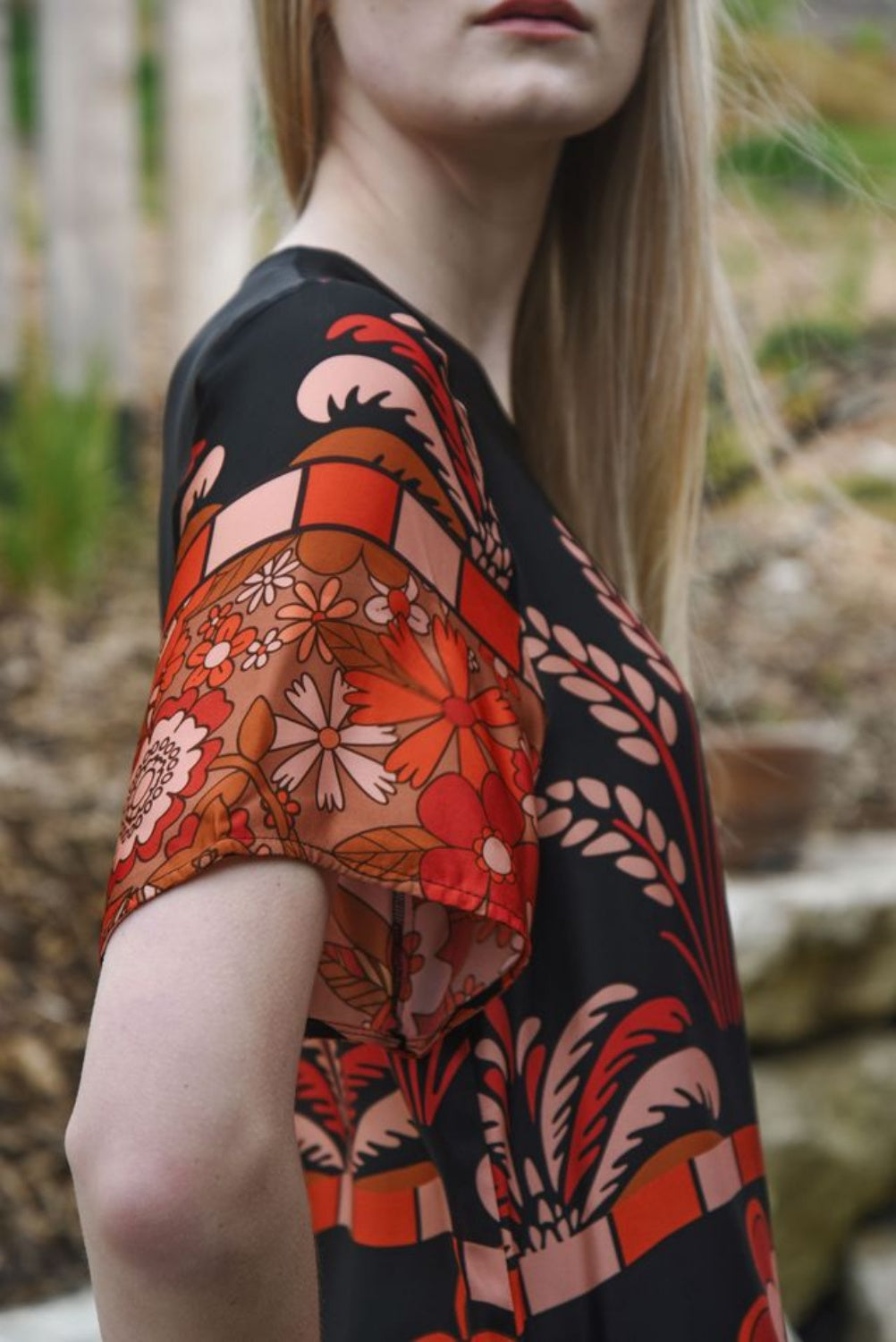 CURATE THE BOUNDLESS VISION DRESS LEAVES