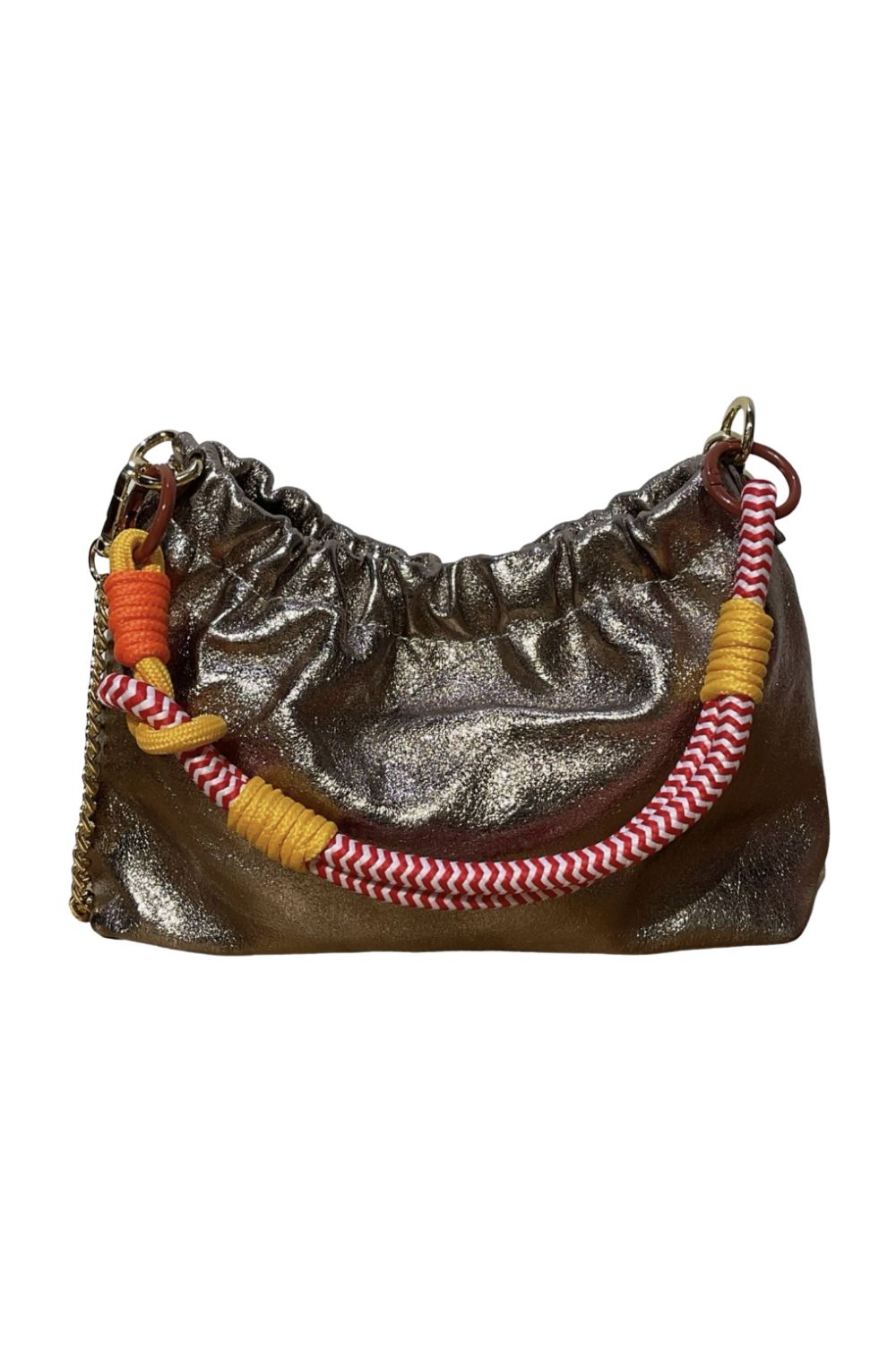 PLISSA DUMPLING BAG METALLIC BRONZE