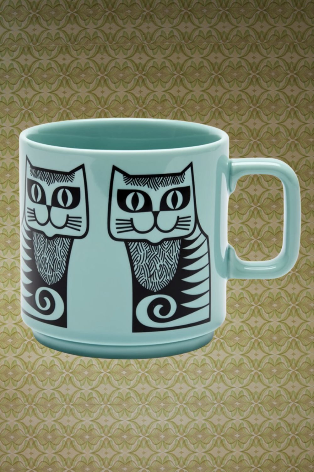 MAGPIE X HORNSEA CAT MUG TEAL