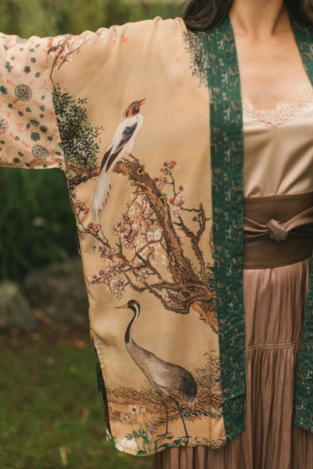MARKET OF STARS FABLE MATINEE MID-LENGTH DUSTER KIMONO WITH DEER + MOON