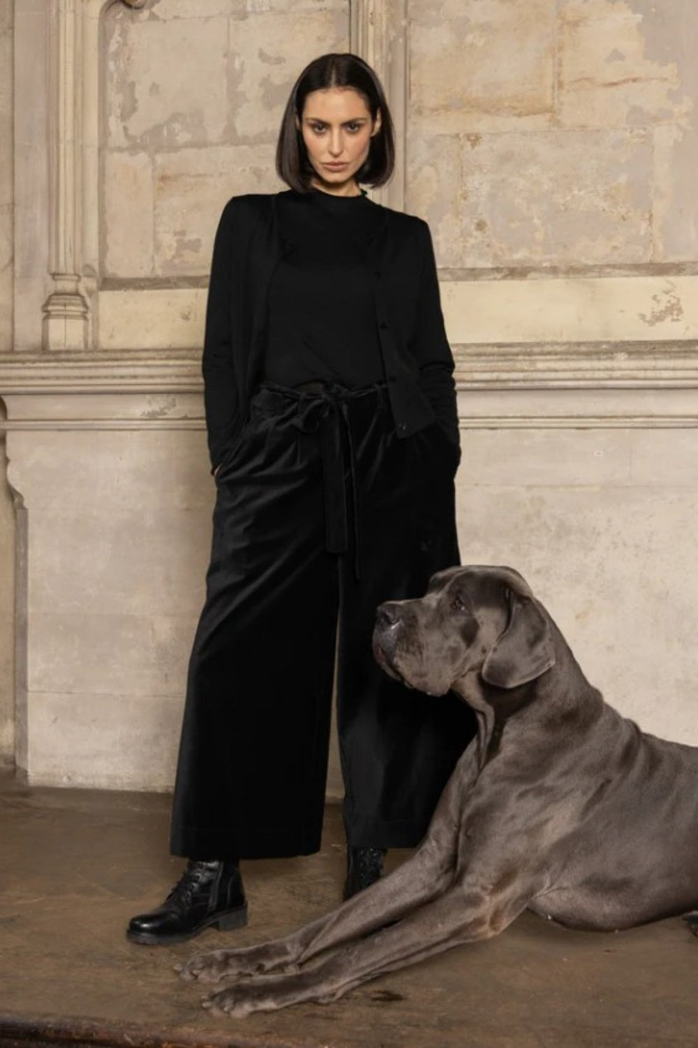 MEG BY DESIGN GRACE WOOL CARDIGAN BLACK