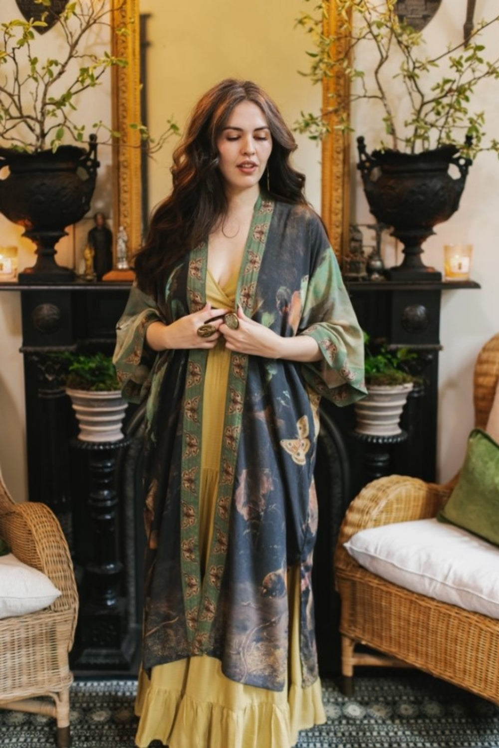 MARKET OF STARS HEARTWORK LONG KIMONO