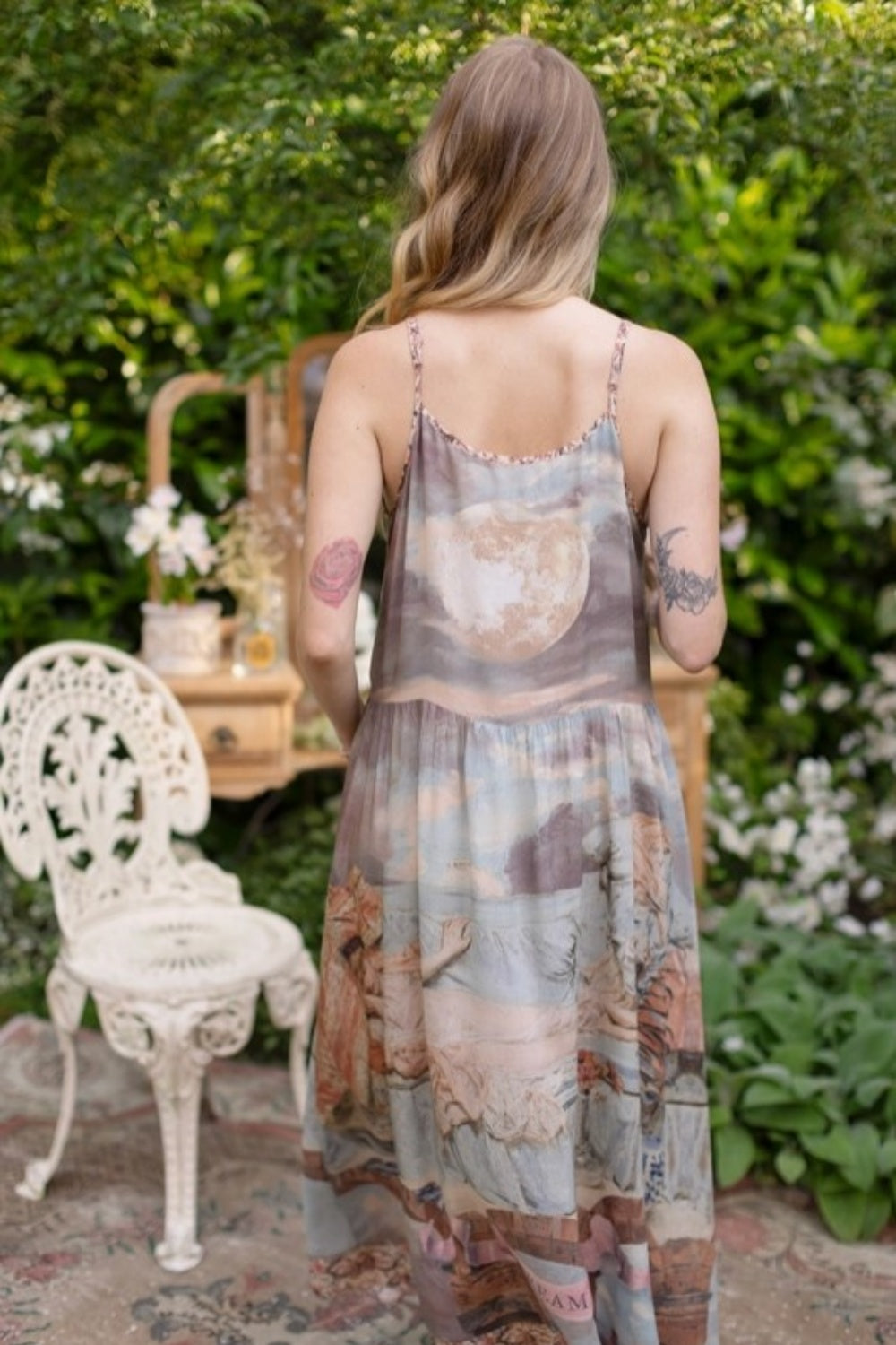 MARKET OF STARS IMAGINARIUM BOHEME LONG BAMBOO SLIP DRESS