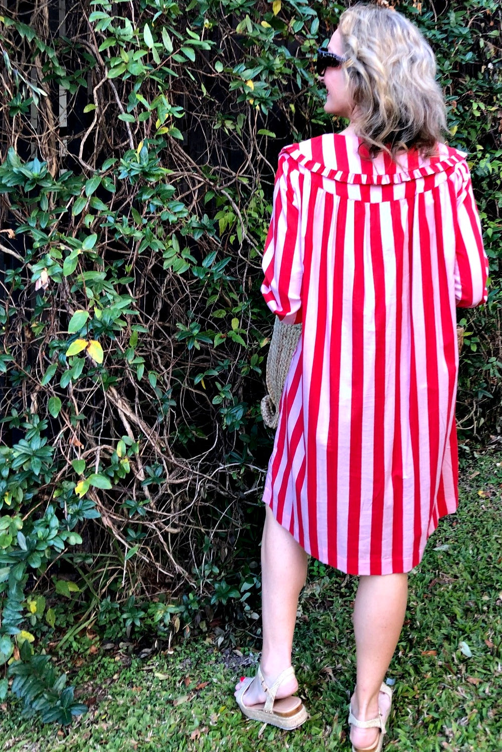 ROSELLE LALA DRESS PEACH + RED
