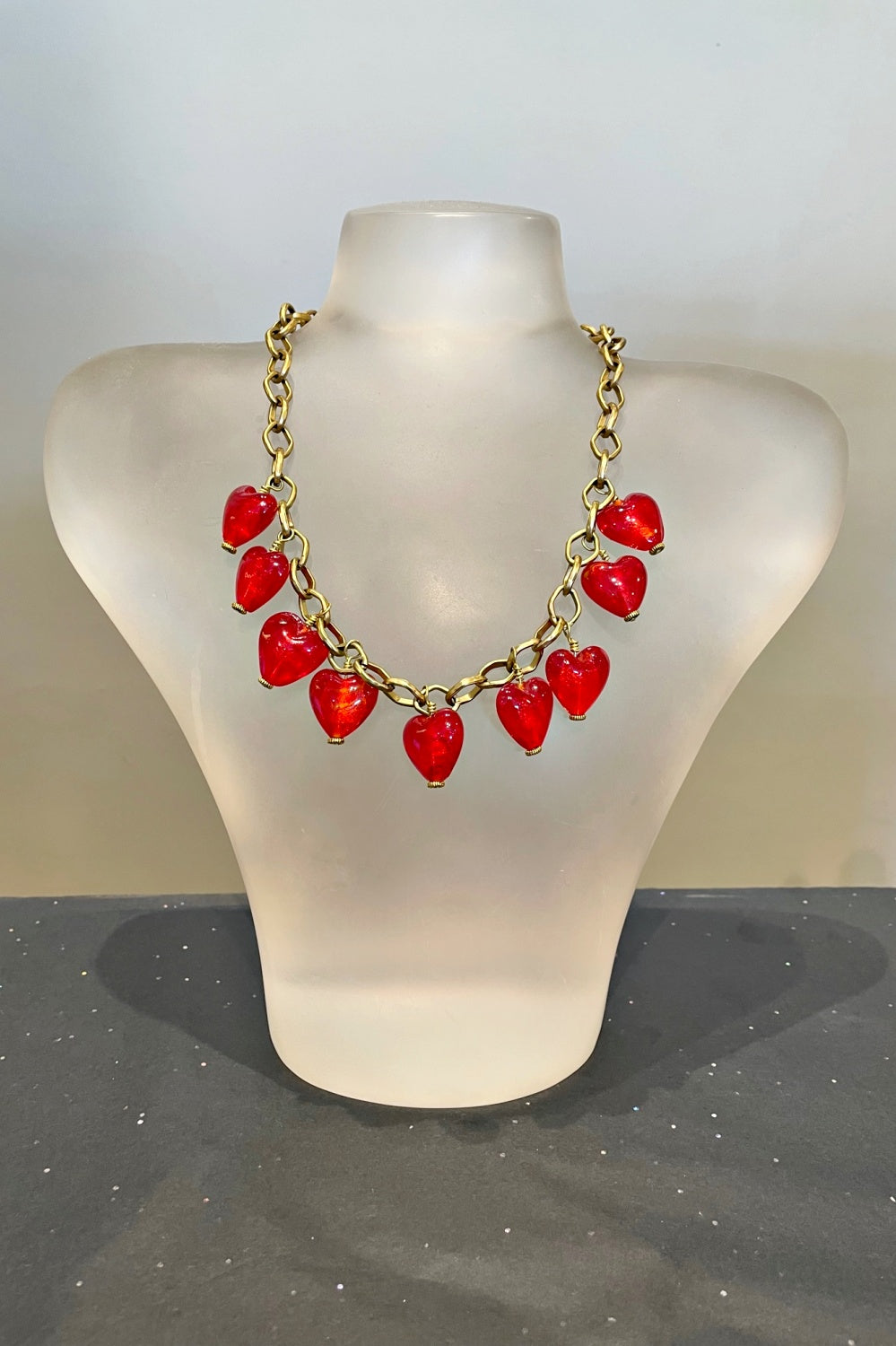 JUMBLE HEART TO HEART CHARM NECKLACE