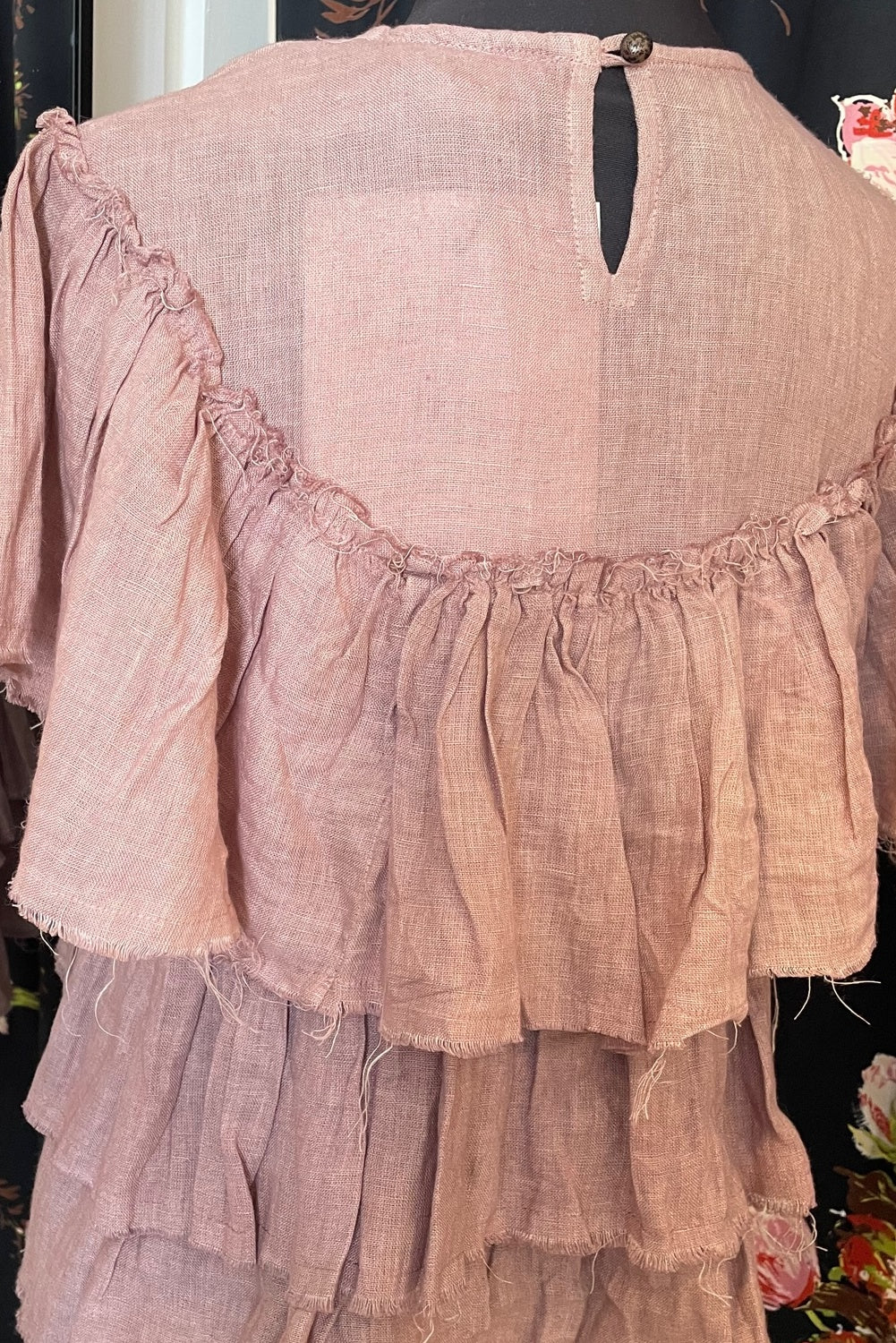 BOEM CAROUSEL LINEN TOP MUSK