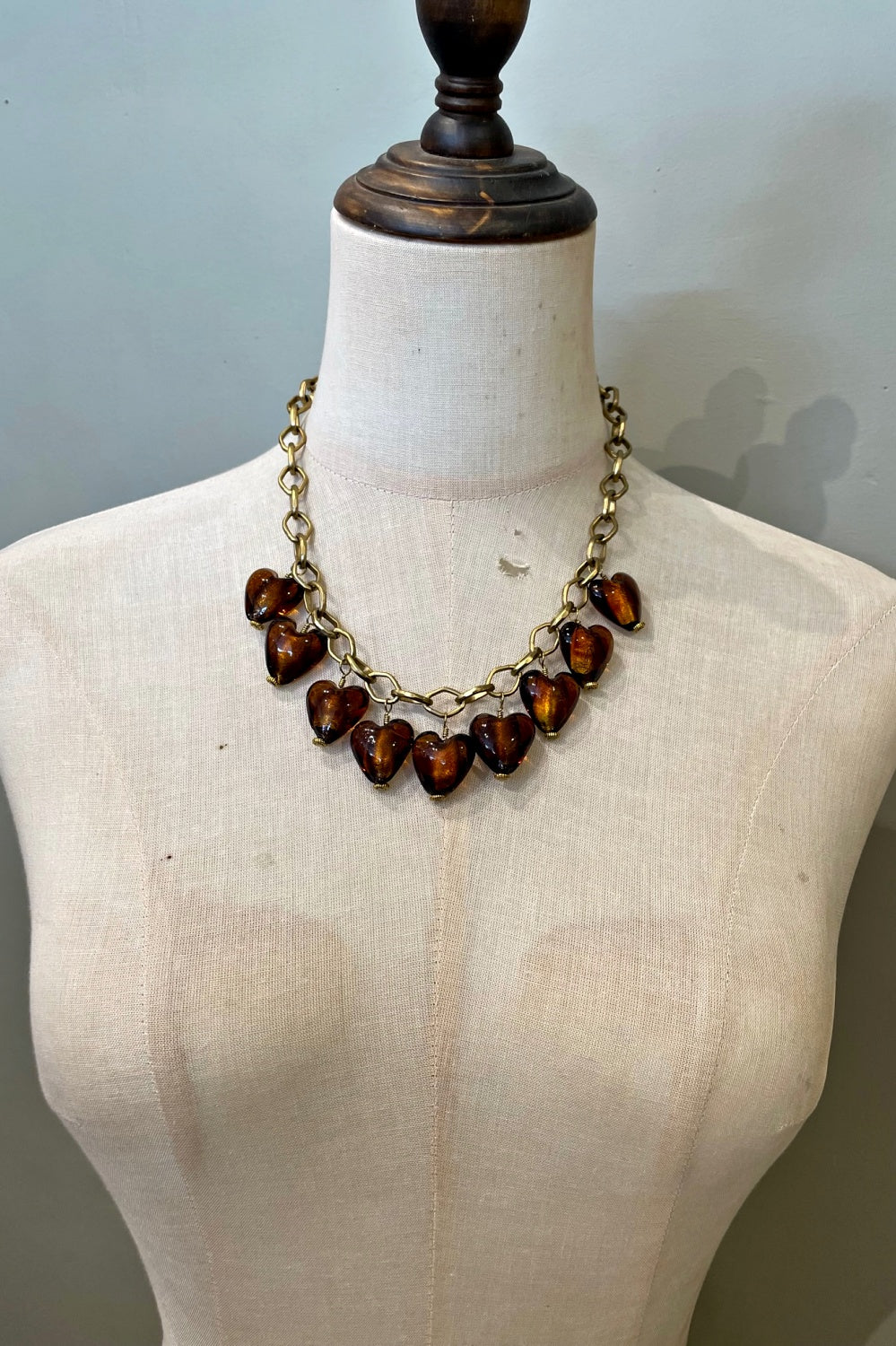 JUMBLE GOLD CARDIO NECKLACE TORTOISESHELL