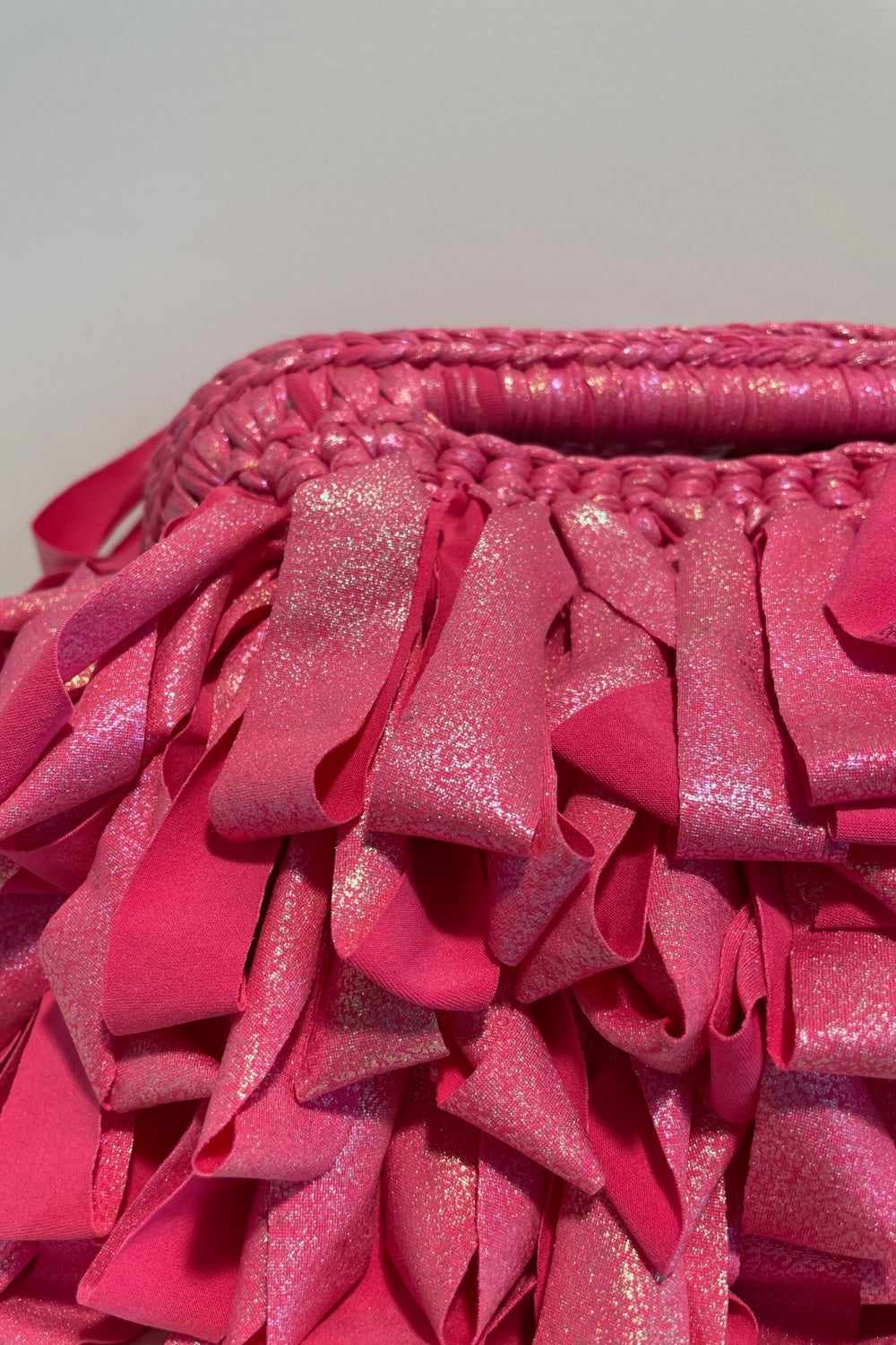 VENUS SHAG CLUTCH LOLLY PINK