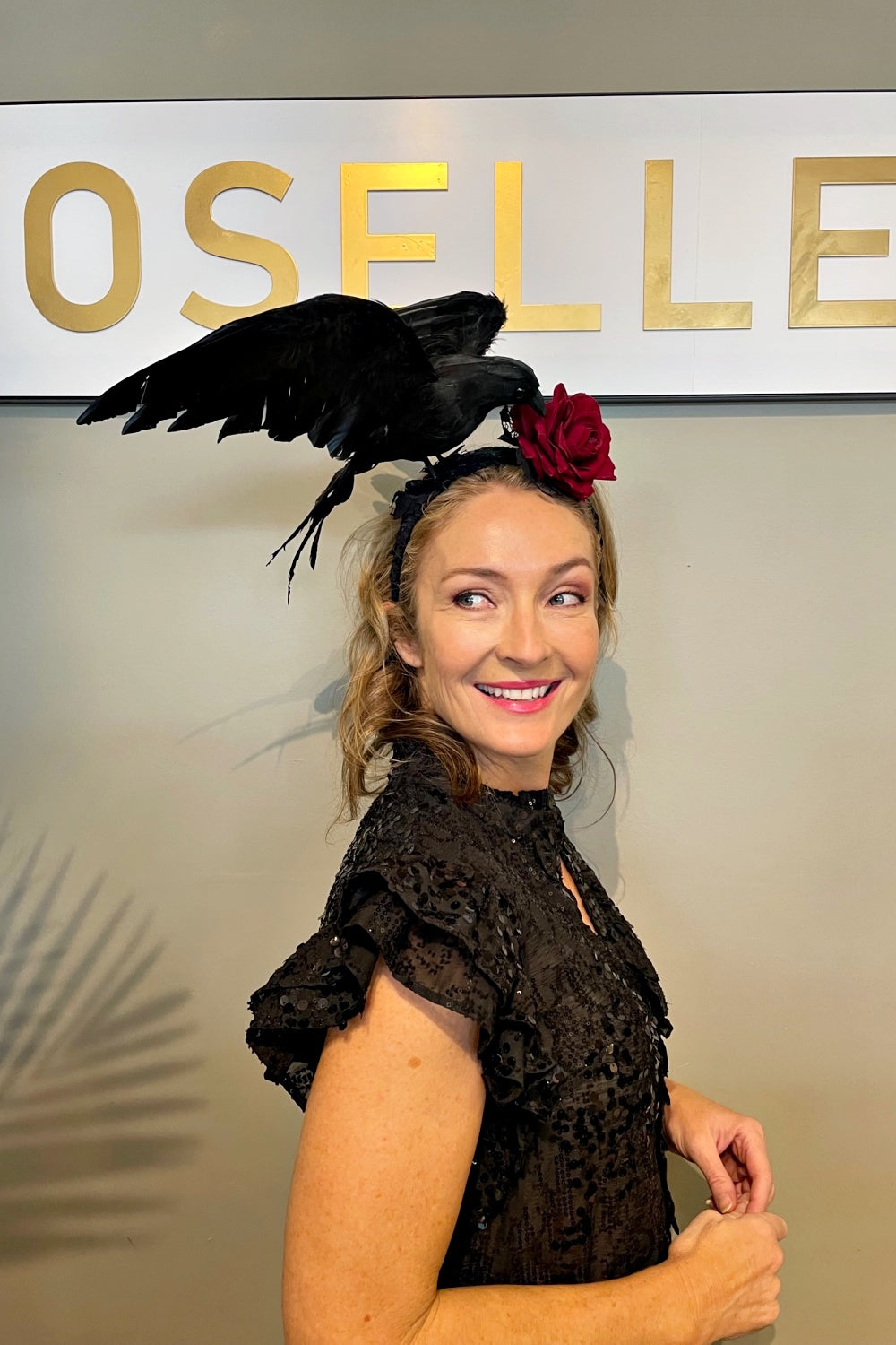 FLORA FASCINATA CAW CAW THE CROW HEADPIECE
