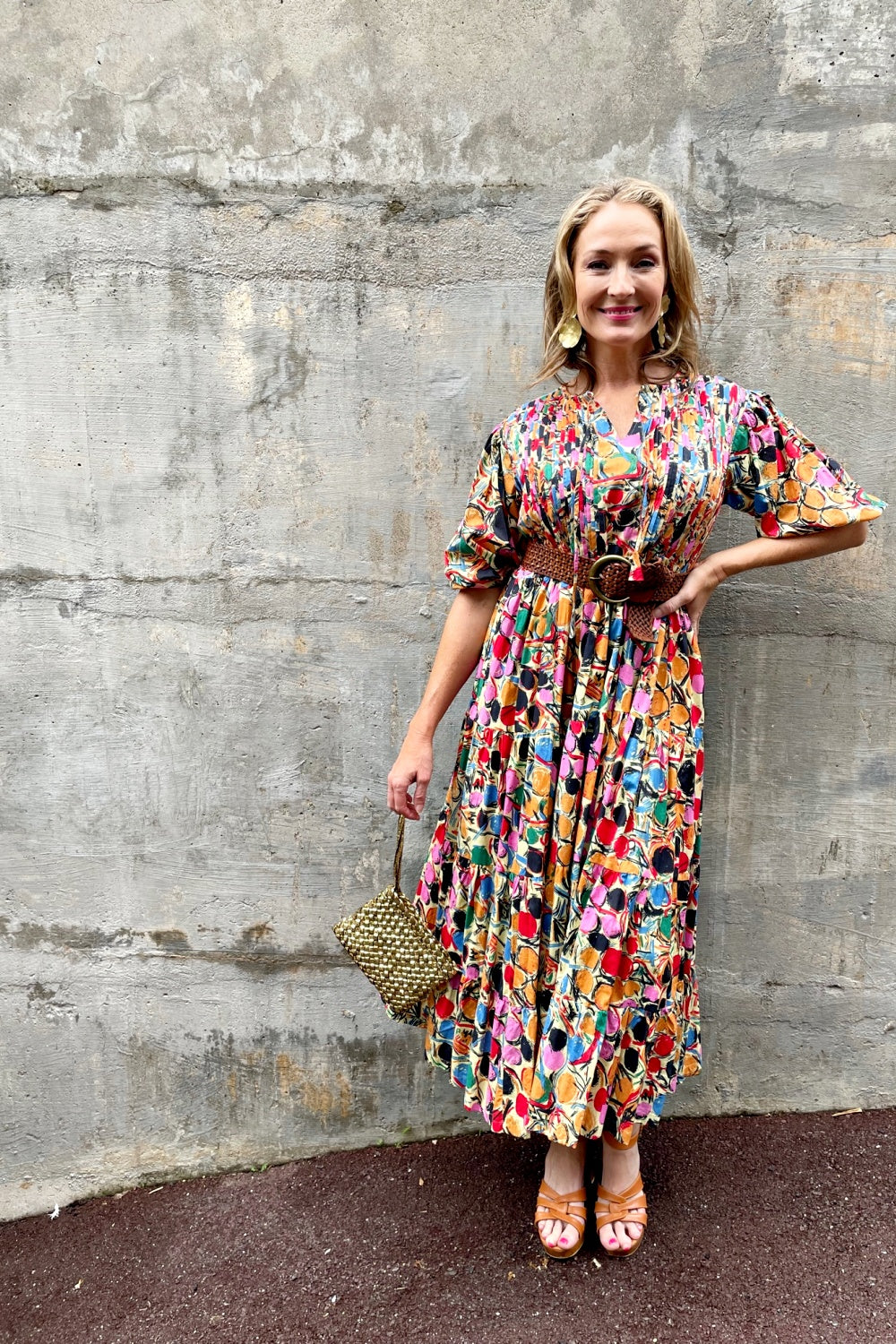 ROSELLE HALCYON MIDI DRESS AIRWAVES