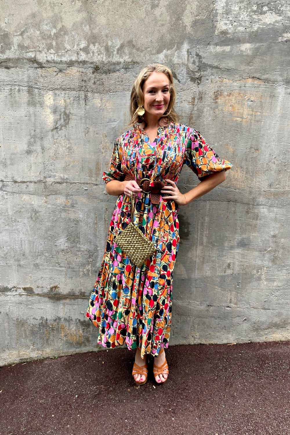 ROSELLE HALCYON MIDI DRESS AIRWAVES