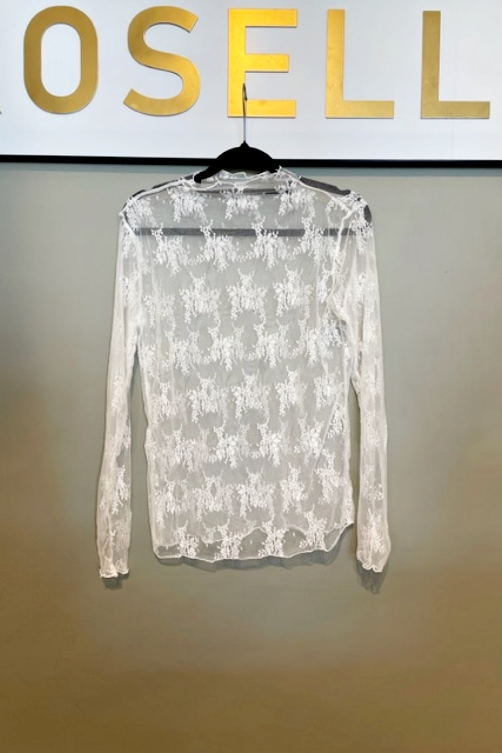 QUEENIE STRETCH LACE LAYERING TOP WINTER WHITE