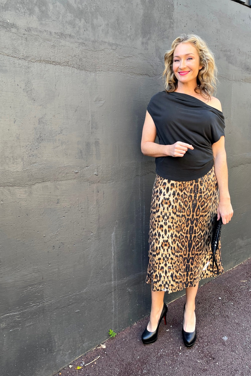 QUEENIE MEOW SEQUIN MAXI SKIRT