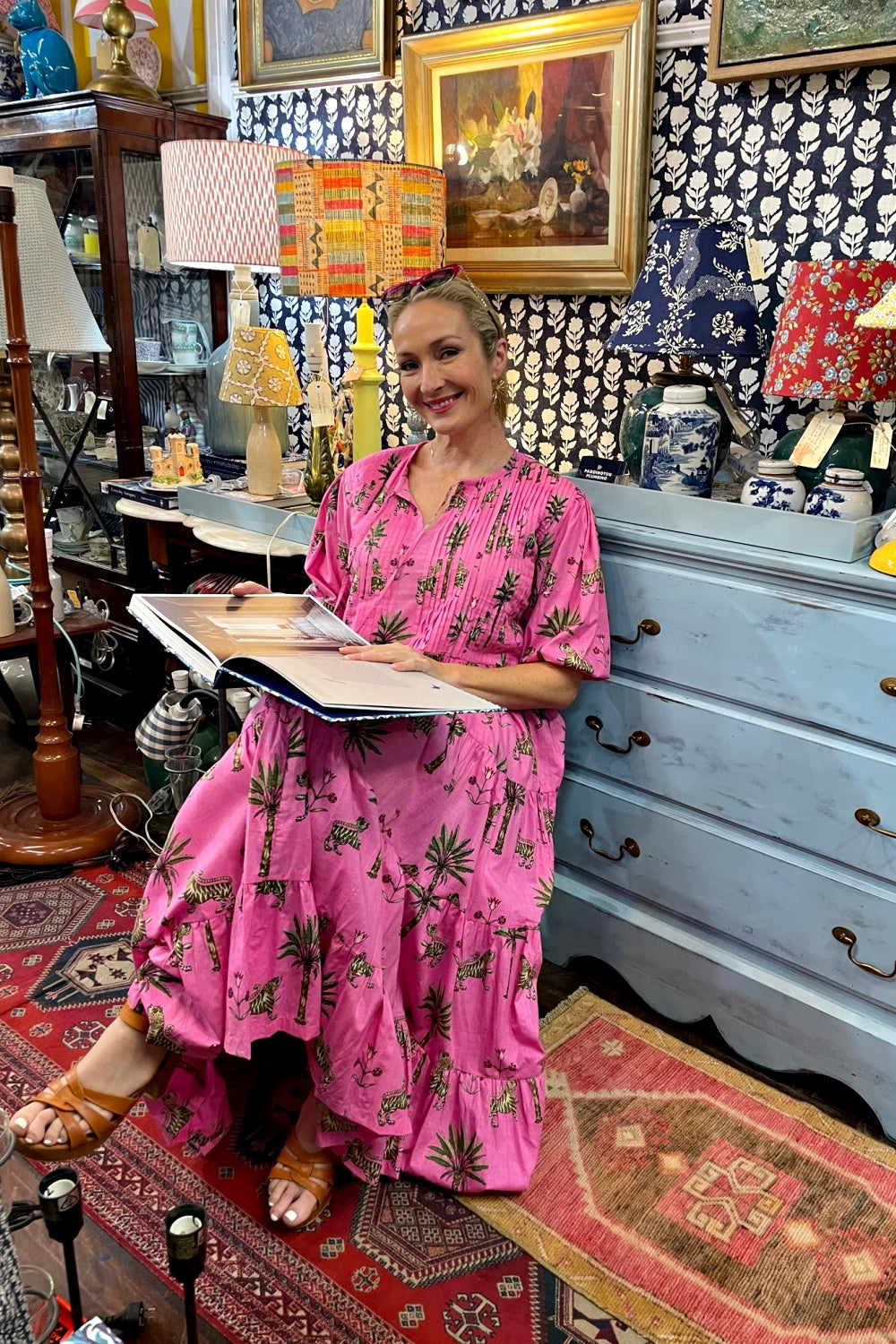 ROSELLE HALCYON DRESS ROSE JUNGLE