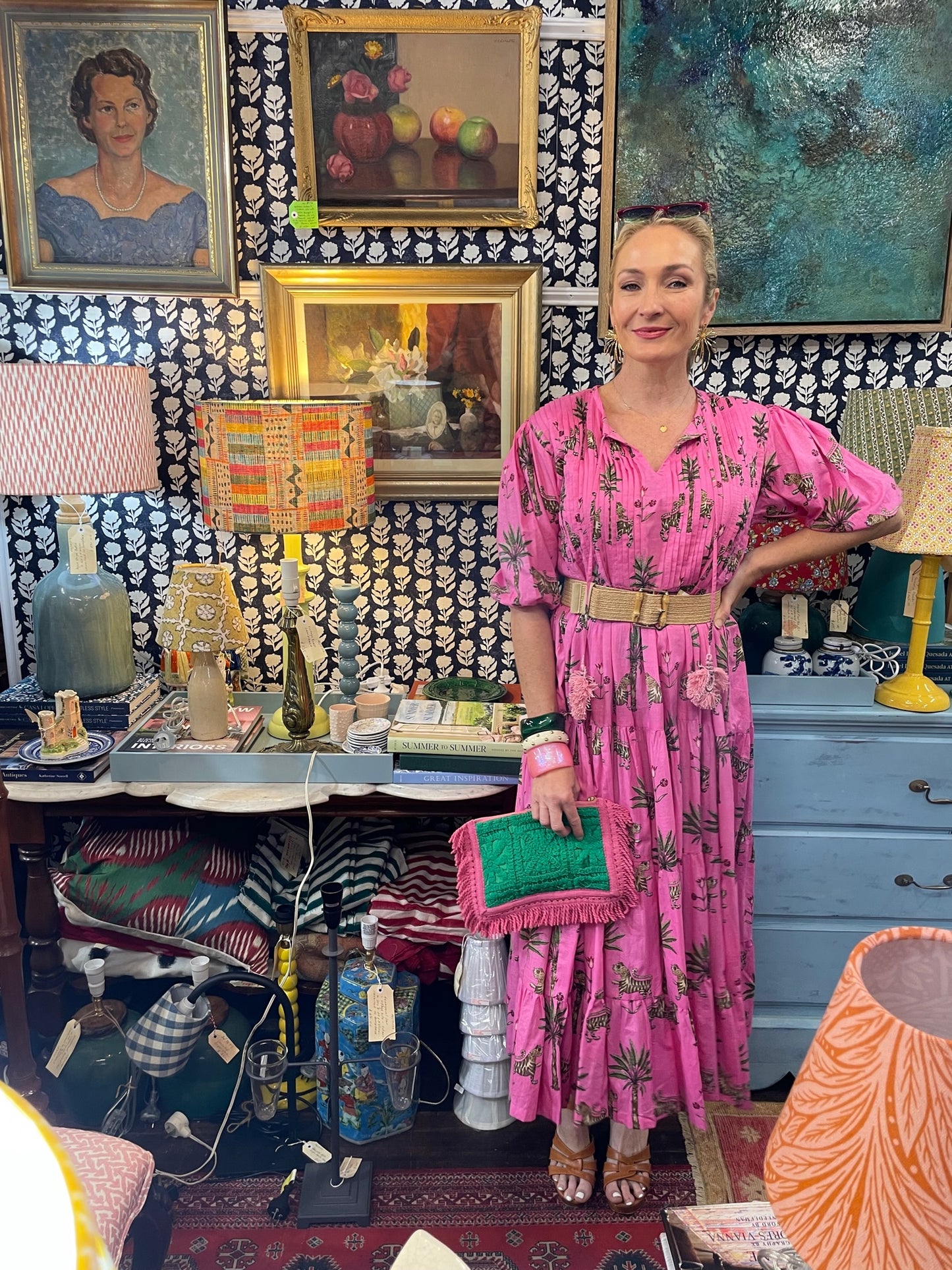 ROSELLE HALCYON DRESS ROSE JUNGLE