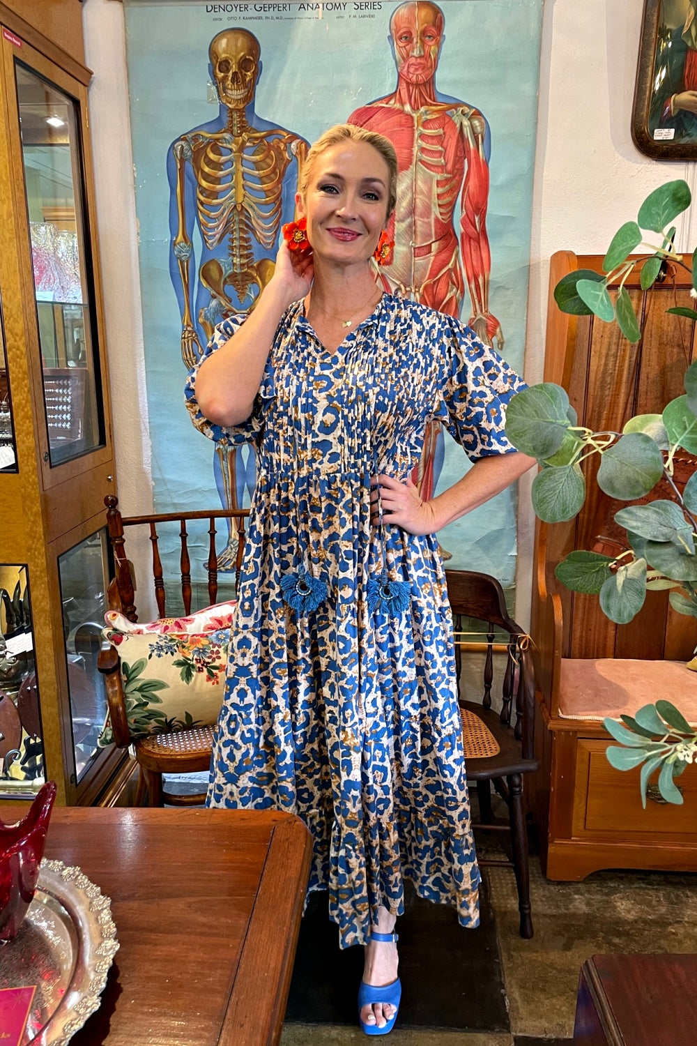 ROSELLE HALCYON DRESS BLUE LEO