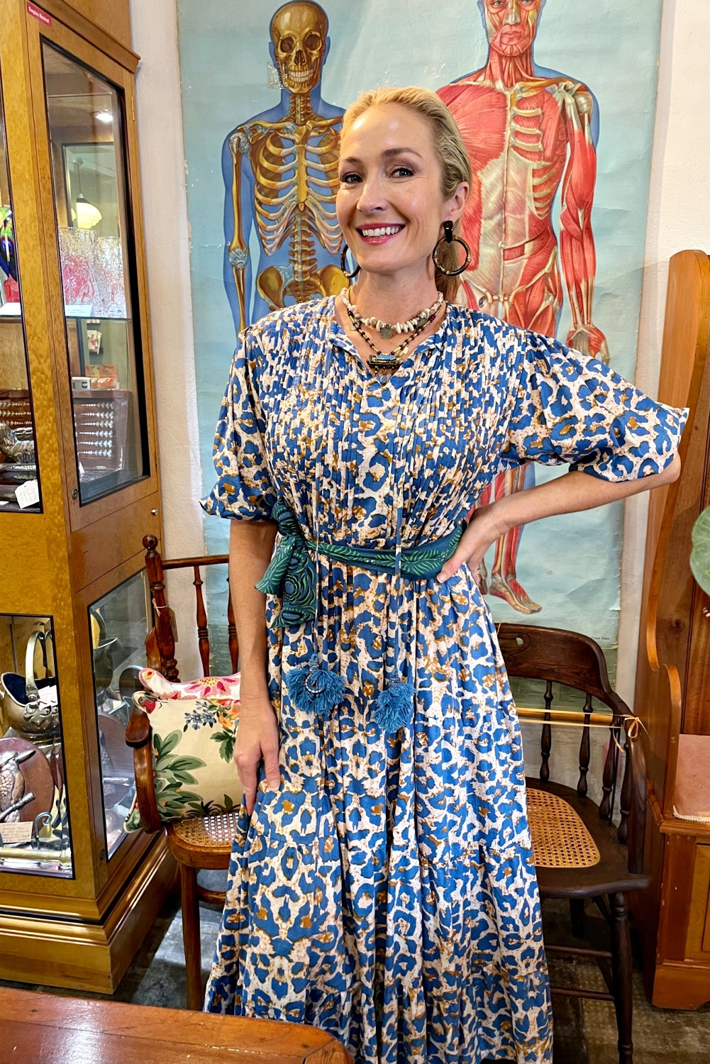 ROSELLE HALCYON DRESS BLUE LEO