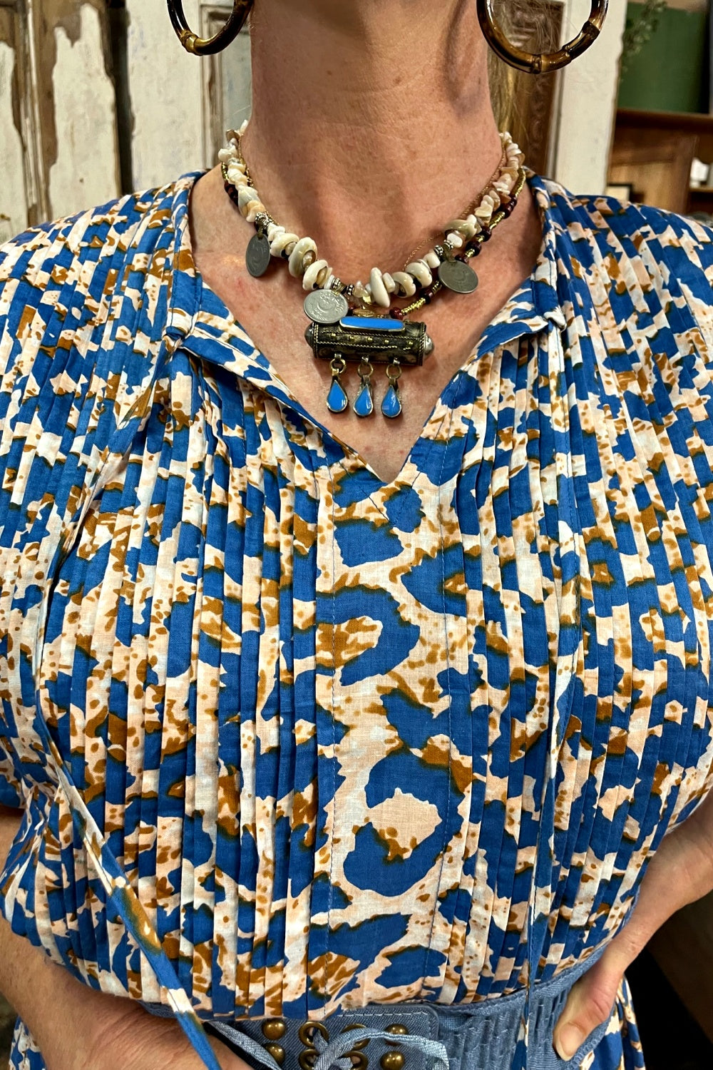 ROSELLE HALCYON DRESS BLUE LEO