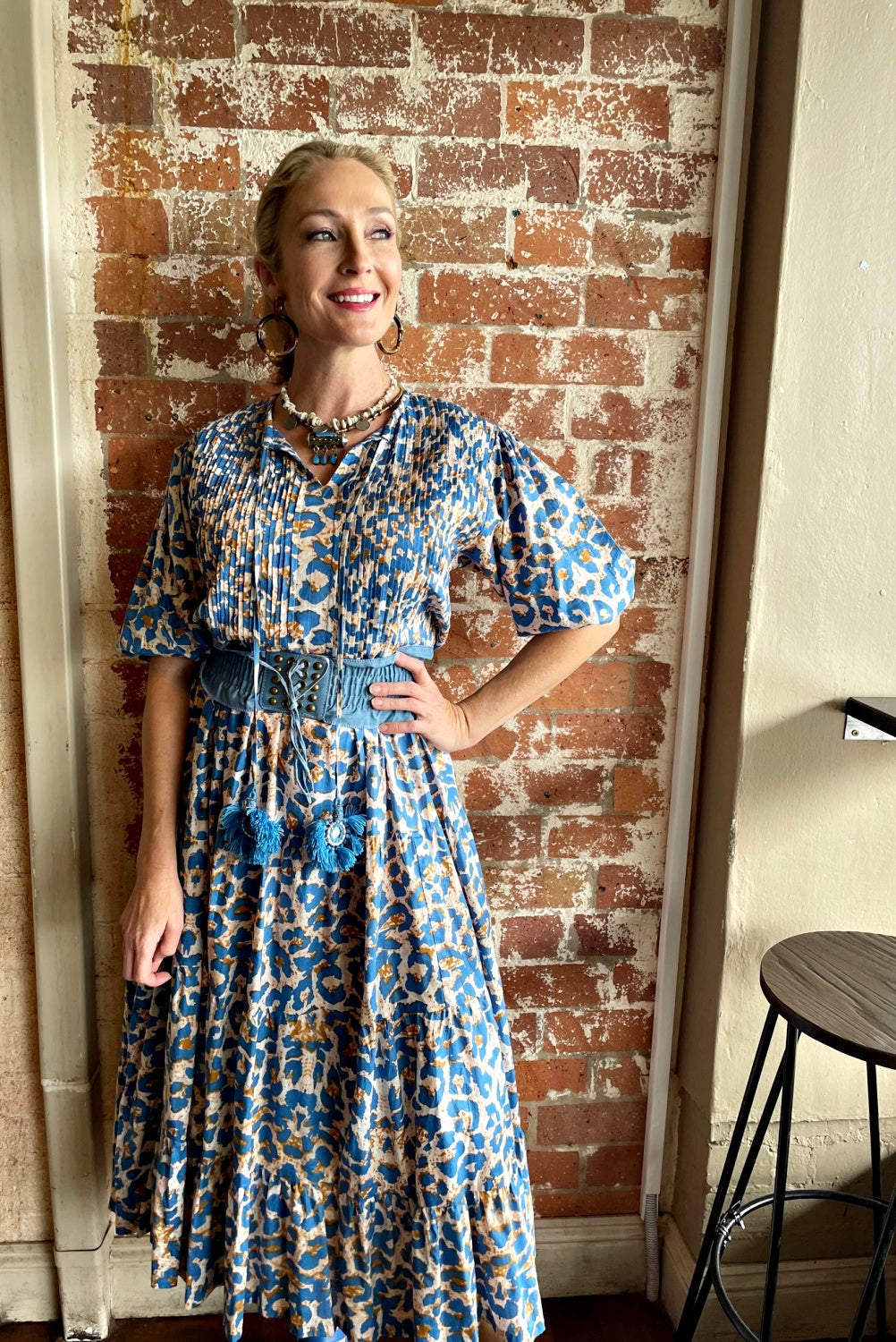 ROSELLE HALCYON DRESS BLUE LEO