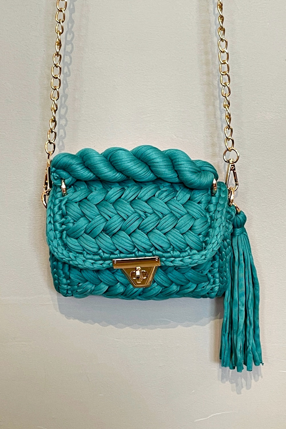 KNIT ONE PEARL ONE BAG TEAL