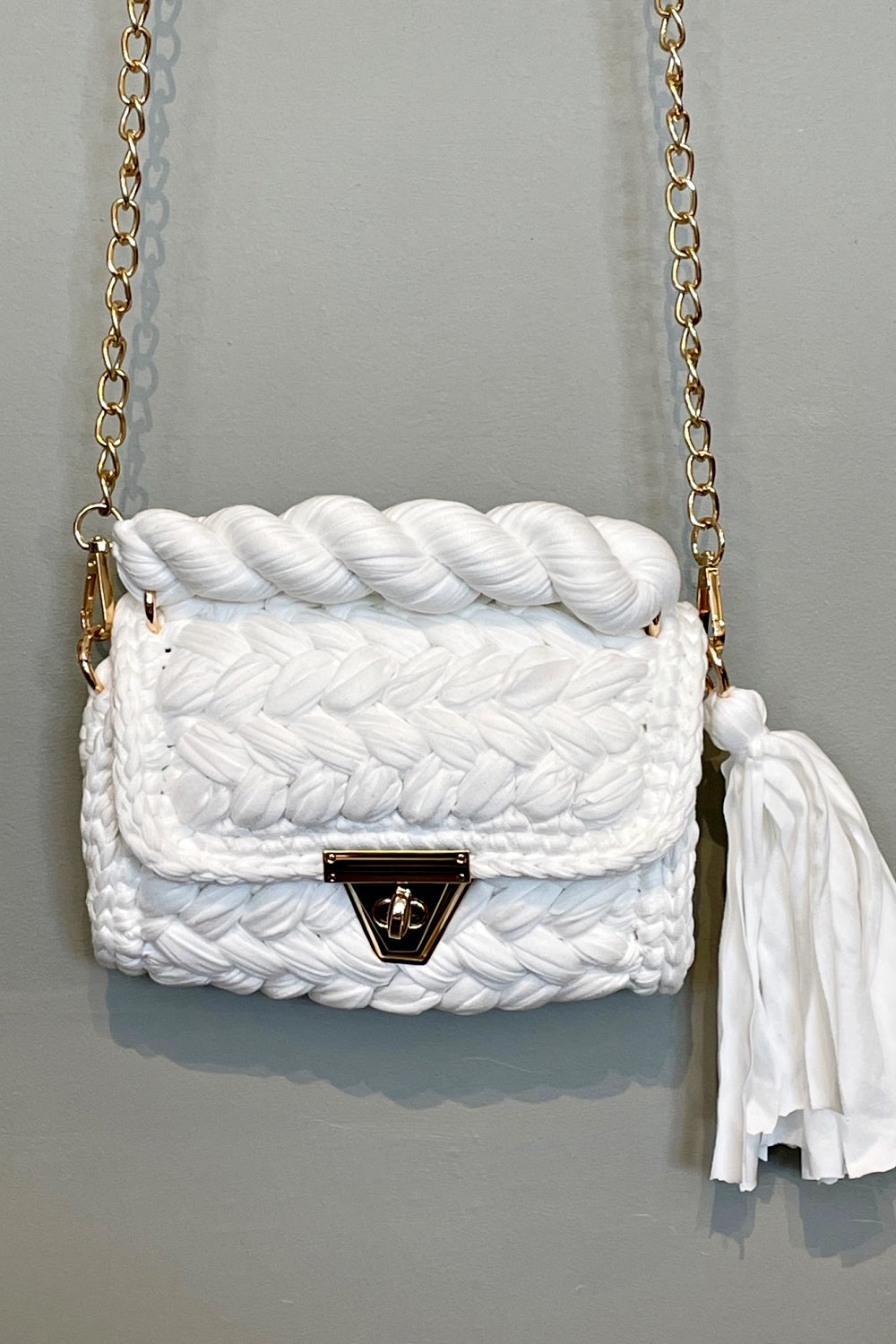 KNIT ONE PEARL ONE BAG WHITE