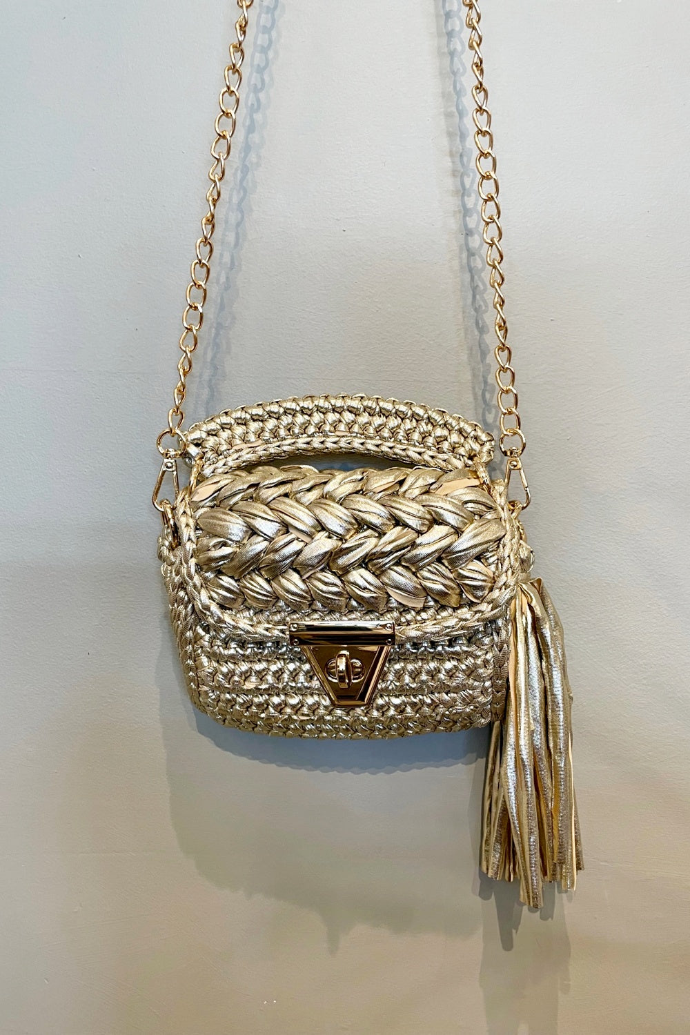 KNIT ONE PEARL ONE MINI METALLIC GOLD