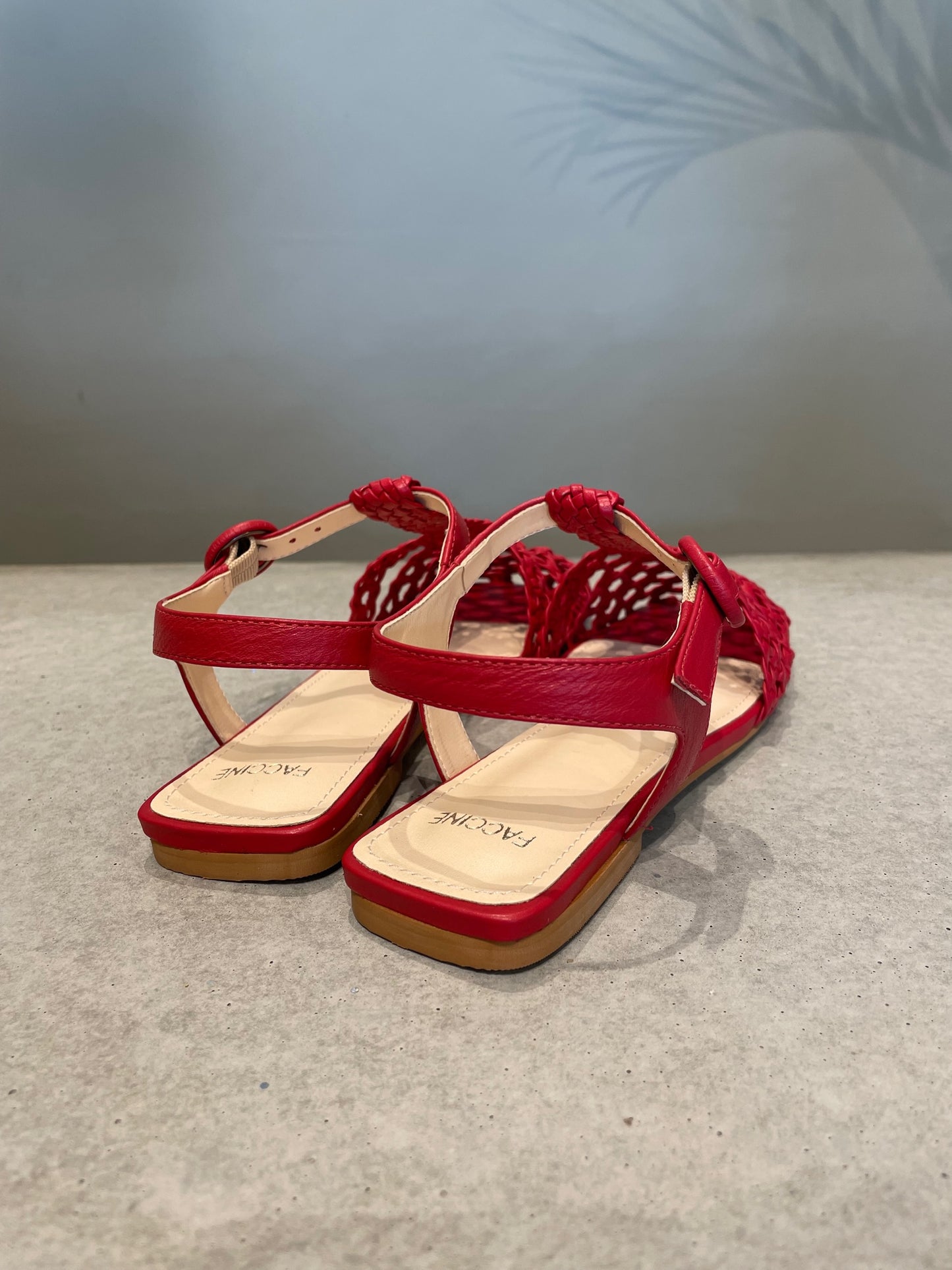 FACCINE TACAO WOVEN FLATS RED