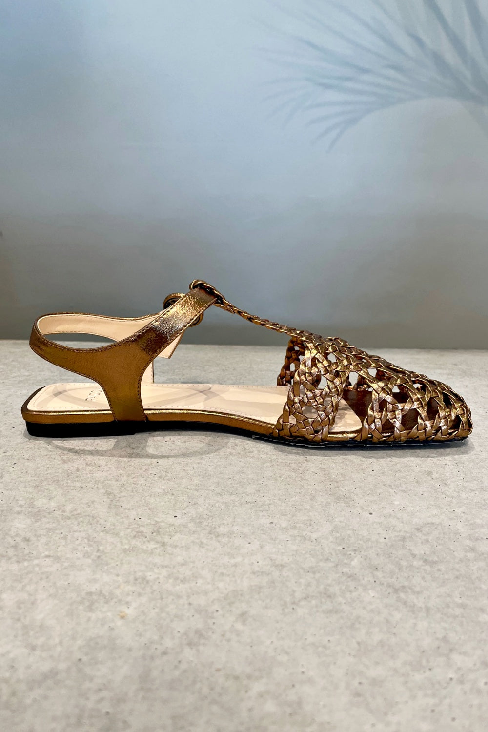 FACCINE TACAO WOVEN FLATS BRONZE