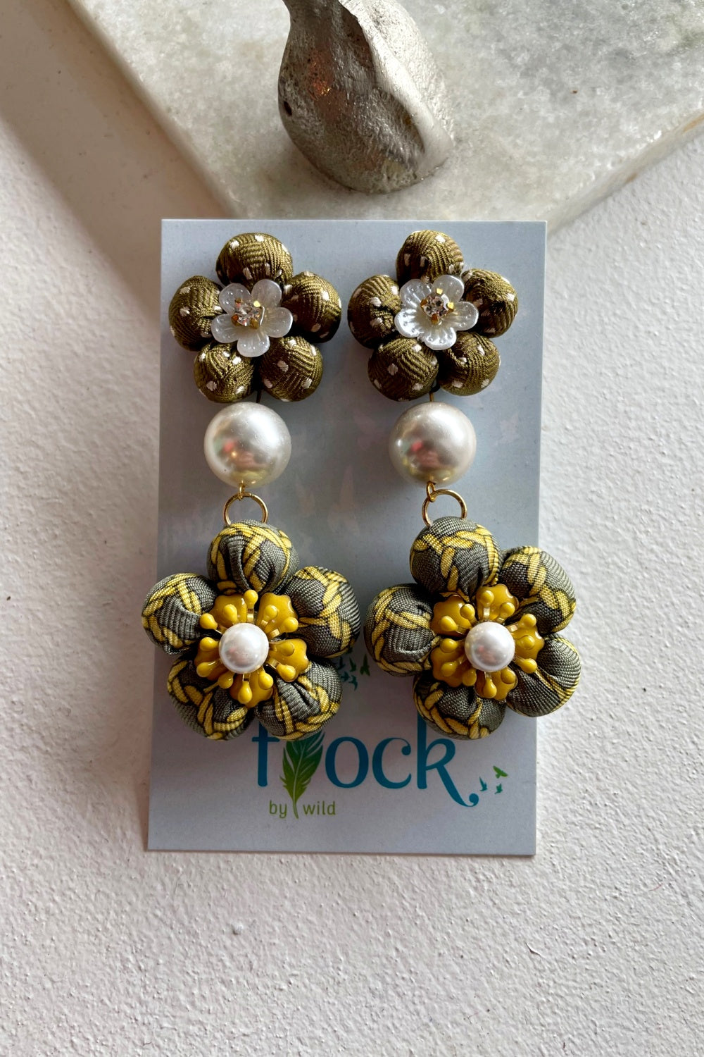 FLOCK BY WILD DOUBLE DROP EARRINGS #40