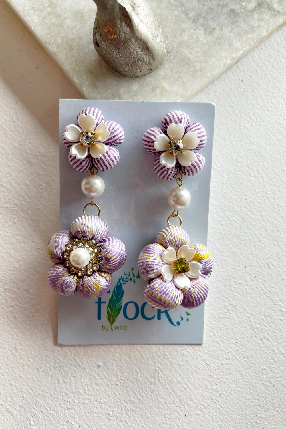 FLOCK BY WILD DOUBLE DROP EARRINGS #42