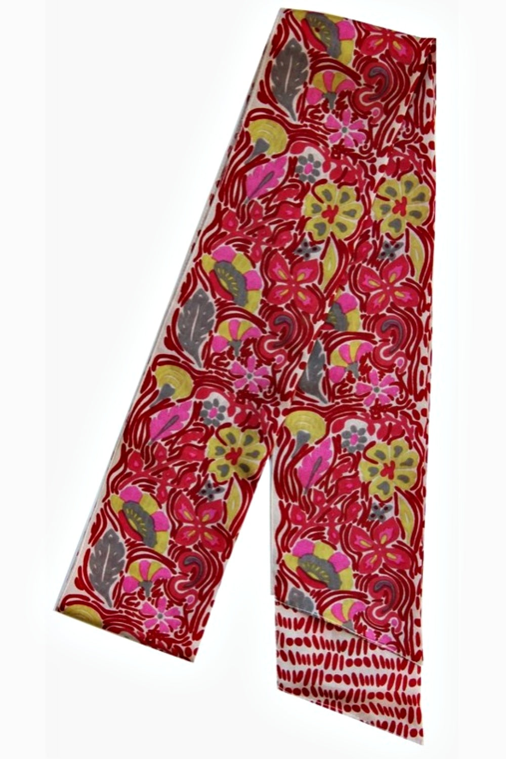 LES BELLES VAGABONDES SILK BANDEAU JARDIN ANGLAIS BORDEAUX