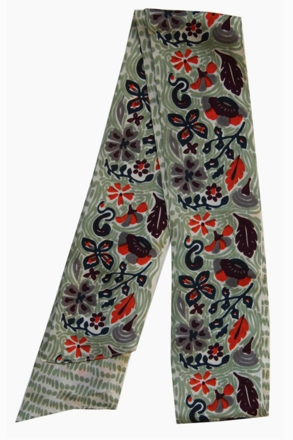 LES BELLES VAGABONDES SILK BANDEAU JARDIN KHAKI