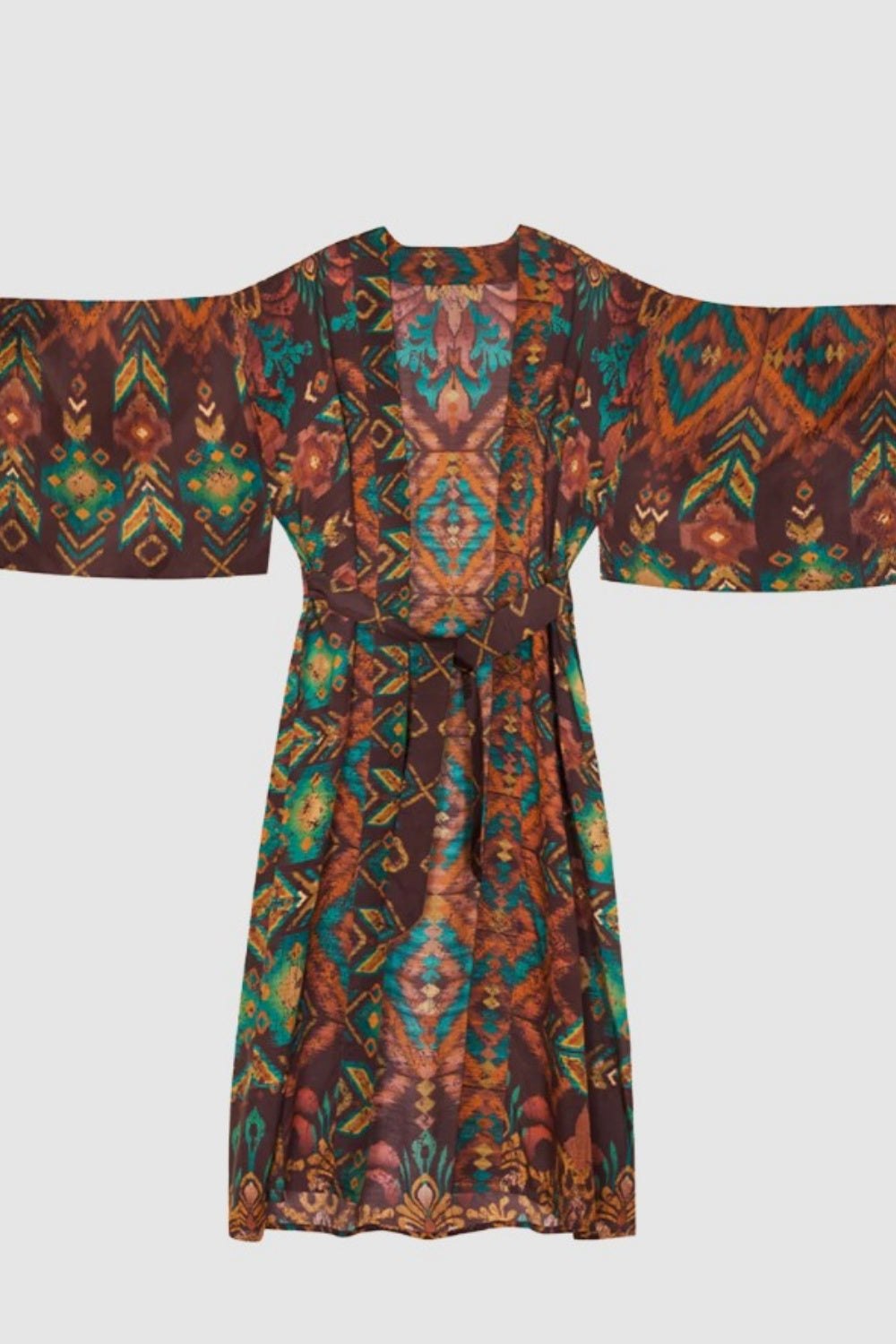 POWDER KIMONO CHOCOLATE IKAT