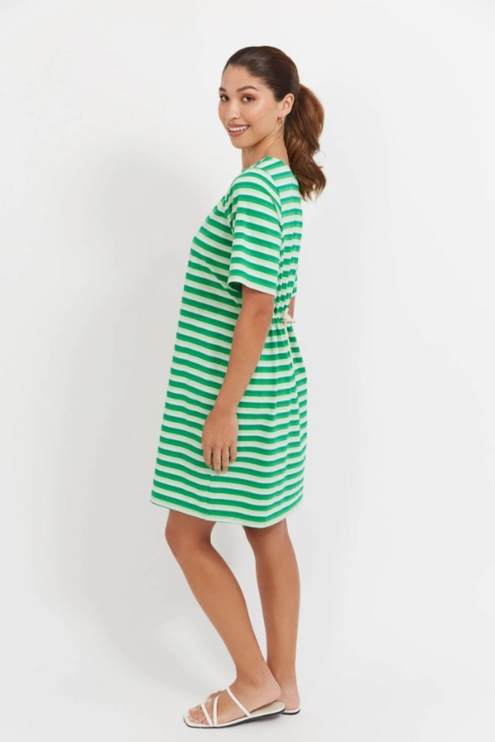HAVEN LIMON STRIPE T-SHIRT DRESS