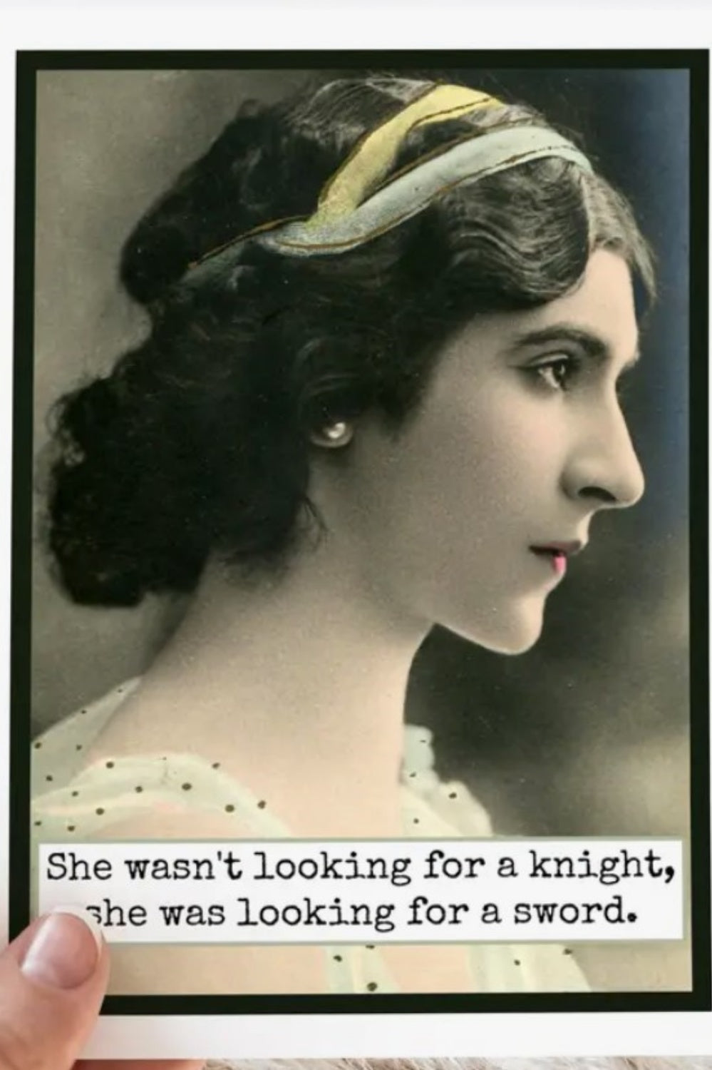 LOOKING FOR A SWORD GREETING CARD