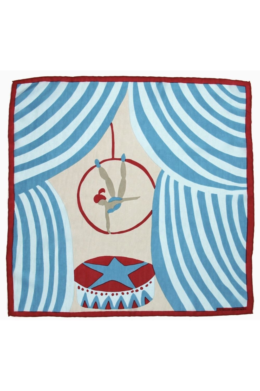 LES BELLES VAGABONDES MINI SCARF LUNA PARK TURQUOISE