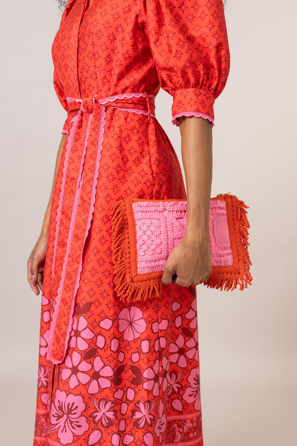 EMILY LOVELOCK VERONICA DRESS FLAME SCARLETT