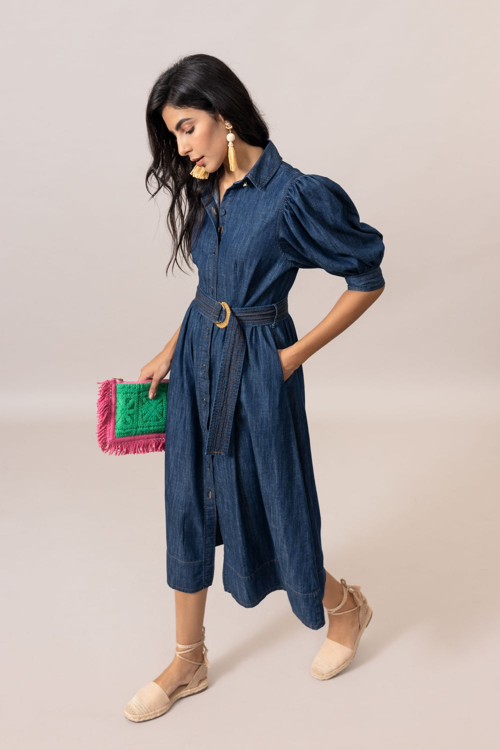 EMILY LOVELOCK VERONICA DENIM DRESS