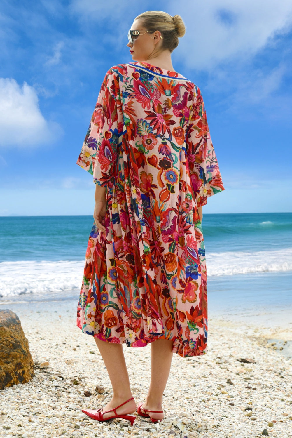 TRELISE COOPER NICE 'N' EASY DRESS CARNIVAL CALLING BLUSH FLORAL