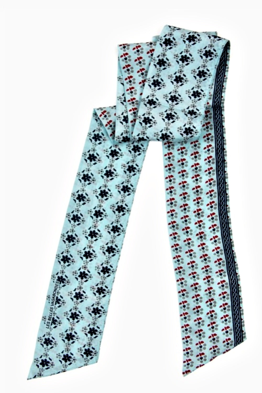 LES BELLES VAGABONDES SILK BANDEAU NICKY BLUE