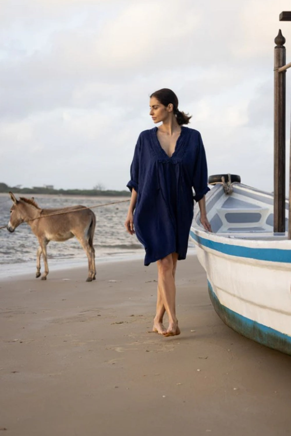 MEG BY DESIGN NZURI TUNIC INDIGO