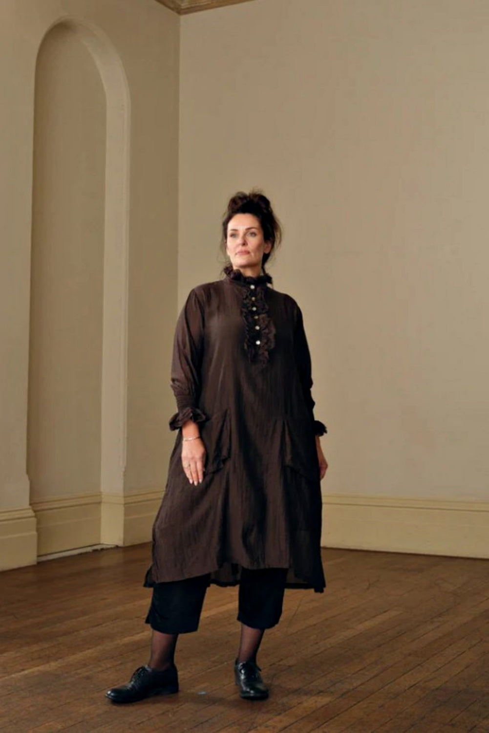 MEG BY DESIGN ODILE TUNIC CHOCOLATE